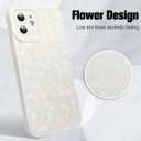 OOK Case for iPhone 12 Case Cute Flower Floral Design for Girls Women Soft TPU Camera Lens Protective Phone Cover for iPhone 12 6.1 Inch White