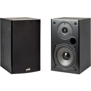 Polk Audio T15 Home Theater and Stereo Bookshelf Speakers Deep Bass Response, Dolby and DTS Surround, Wall-Mountable, Pair, Black