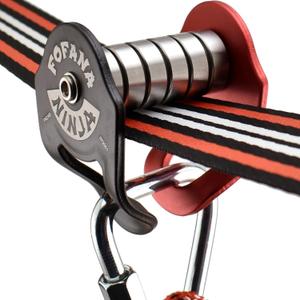 Fofana Ninja Slider Slackline Pulley - Turn Slacklines Into Ziplines with The Most Fun New Accessory for Your Ninja Warrior Obstacle Course for Kids - Patented Design Fofana Ninja Slider Slackline Pulley - Turn Slacklines Into Ziplines with The Most Fun New Accessory for Your Ninja Warrior Obstacle Course for Kids - Patented Design