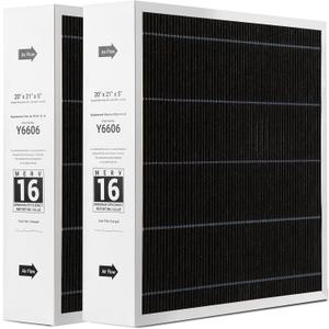 2 Pack Y6606 MERV 16 Filter Replacement 20 x 21 x 5, Y6606 Activated Carbon Filter with Better Filtration Efficiency, Compatible with Lennox PureAir PCO3-14-16 Air Purifier (2-PACK)