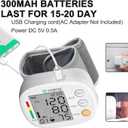 KIKEANG Wrist Blood Pressure Monitor, Rechargeable Bp Cuff Wrist & Accurate 2x99 Data Large LCD Screen Display for Home/Trave/Office Use