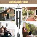 Gifts for Mom, 25''Wind Chimes Black, Mother Birthday Gifts for Mom from Daughter Son, Mother's Day, Thanksgiving, for MomsMoms Gift Ideas for Birthday Decorations