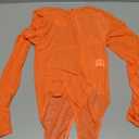 Avidlove Womens Mesh Bodysuit Long Sleeve Snap Crotch Bodysuit See Through Zipper Sheer Leotards Sexy Bodysuit Tops (Medium, Orange)