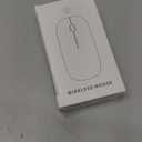 SUNGI Bluetooth Mouse for Laptop/MacBook/iPad/Android PC, Rechargable Quiet Slim Wireless Mice for Windows/Linux/Tablet, Silver