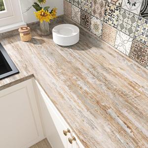 Vinyl Self Adhesive Wallpaper Light Brown Worktop Vinyl Covering Shabby Chic Wallpaper Wood Effect Sticky Back Plastic Roll 40cm X 200cm