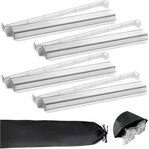 HUIZHOUMOO Set of 4 Mahjong Tile Holder, Acrylic Mahjong Racks with Pushers 18" Comes with Storage Bag, Enhanced wear Resistance, Suitable for Parties, Birthdays, Thanksgiving, Christmas