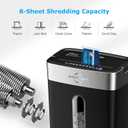 BONSEN Shredder for Home Office, 4 Gallons 8-Sheet Cross Cut Credit Card Shredder, Small Paper Shredder for Home Use, High Security Level P-4, ETL Certification (S3101)