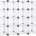 C&AHOME Plastic Shoe Rack,16-Cube Modular Shoes Storage Stand, Multifunction Closet Cabinet, Stackable Shoe Organizer for Bedroom Doorway Entryway Hallway, 36" L  14.2" W  28" H White SRP15A