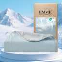 EMME Cooling Blankets for Hot Sleepers, Summer Blanket Twin/Full Size for Bed, Thin Light Throw Blanket for Couch Sofa, Double-Sided Keep Body Cool, Cold Blankets Night Sweats, Light Blue