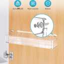 Nieifi Spice Rack Wall Mount, 4 Pack, Clear, Screw or Adhesive Installation, Spice Rack Organizer for Your Kitchen Cabinet or Pantry Door