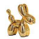 Steviieden Gold Balloon Dog Statue, Modern Ceramic Animal Sculpture, Cute Little Handmade Crafts Puppy Ornaments for Home Decor Table Decor Living Room Bedroom Office Desktop (Medium)