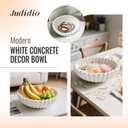 Decorative Fruit Bowl for Home Decor, Keys Centerpiece Coffee Table Entryway Modern White Concrete Handmade Rustic Potpourri Display Aesthetic Serving Vintage Bowls Decor for Kitchen Counter, Candy