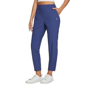 baleaf Womens Travel Pants Lightweight Stretch with Zipper Pockets Petite Ankle Dressy Golf Work Business Casual Navy Blue L