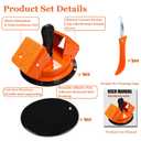 Floor Gap Fixer Tool Kit with Reusable Nano-Adhesive Pad,Heavy-Duty 45Striking Surface Laminate Floor Repair Tools with Enhanced Suction Cup for Fixer Wood/Vinyl Plank Flooring (Orange)