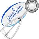 Jenaluca Extra Large Ice Cream Scoop - 1/3 Cup Disher Size #12 stainless steel scooper for food, cupcake batter & icecream