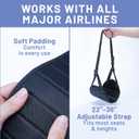 BASIC CONCEPTS Airplane Foot Hammock for Plane Travel Essentials - Airplane Travel Essentials, Long Flight Foot Rest - Plane Gadgets