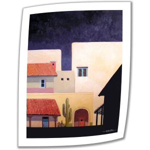 Art Wall Adobe Village Forms 36 by 28-Inch Unwrapped Canvas Art by Rick Kersten with 2-Inch Accent Border