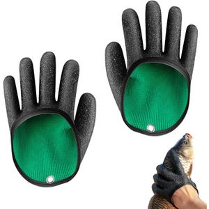Fishing Gloves - Non-Slip, Puncture Proof Fisherman Protect Gloves for Professional Catch Fish - Fishing Accessories Gear