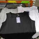 3 Pack Women Plus Size Tank Tops Basic Square Neck Sleeveless Tees, Large