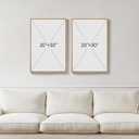 Framed Sage Green Abstract Landscape Wall Art for Living Room, Set of 2, 20" W x 30" H x 2Pcs