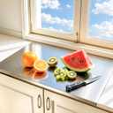 Stainless Steel Cutting Board with Lip Metal Chopping Board for Kitchen, 23.6"L x 15.7"W