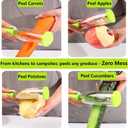 2 x Vegetable peelers for kitchen, Potato Peeler, Fruit Carrot Veggie Peelers Built-in peel catcher, Peeler with Ergonomic Non-Slip Handle,Dishwasher safe for home, office and camping(Red)