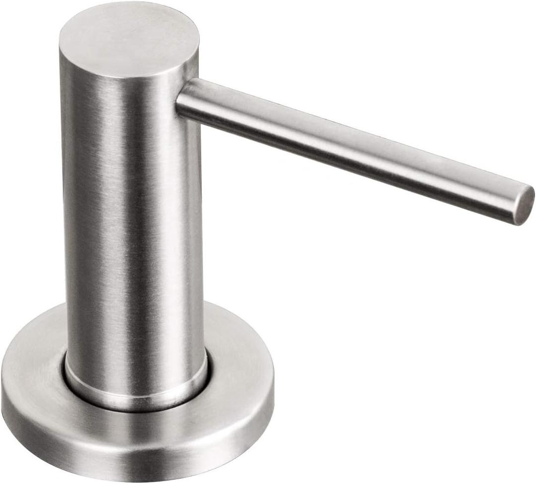 Soap Dispenser for Kitchen Sink Brushed Nickel GAPPO Stainless Steel Countertop Pump Hand Lotion Built in Bottlend Lotion Built in Bottle (With 17 oz bottle)