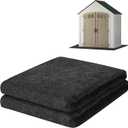 ToLanbbt Outdoor Storage Shed Floor Mat, 12 x 8.2 FT Waterproof Carport Mat, Washable Furniture Pad with Non Slip Backing for Dust, Oil, Protection, Storage Shed Not Included