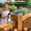 12 Pack 4x4 Solar Post Cap Lights Outdoor, Fence Post Solar Lights with Warm Light Mode, Waterproof Fence Deck Post Lights Solar Powered Fits 4x4 3.5x3.5 Vinyl Wooden Posts for Patio Porch