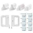 Retractable Baby Gate Pet and Dog Safety Gate Hardware Full Set Wall Mounting Hardware with Brackets Anchors and Screws White