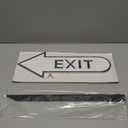 6" x 15.5" Right Arrow Exit Statement Plaque Sign with Lawn Stake - White/Black
