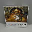 Buffalo Games  Charles Wysocki All Burned Out 1000 Piece Jigsaw Puzzle for Adults, Cozy Cat Fireplace Americana Artwork, Made in USA