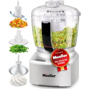 Mueller Ultra Prep Food Processor for Chopping, Dicing, Grinding, and Pureeing  Versatile Kitchen Tool for Vegetables, Meat, Nuts, Grains, and Whipping Eggs or Cream