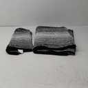 BSICPRO Bathroom Rugs and Mats Sets, 2 Piece Thick Absorbent Chenille Bath Mat Rug Set Non Slip, Soft Shaggy Bath Room Floor Mats for Bathroom, Machine Washable (Black, 24" x 70" Plus 20" x 32")