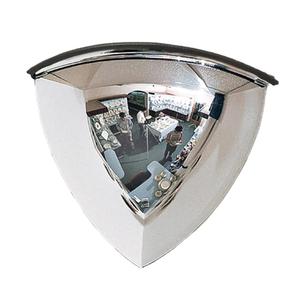 19" Quarter Dome Mirror Security and Safety Corner Mirror Convex Corner Mirrors Corner 1/4 Dome Mirror 90 90 Degree Viewing Angle Mirror (19 Inch)