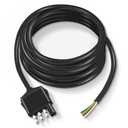 Nilight 4 Way Trailer End Connector 10 Feet Jacketed Cable Heavy Duty 18AWG 4 Pin Trailer Light Plug Pure Copper Trailer Side Male End Replacement 4 Flat Extension Wiring Harness