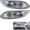 2-Pack Fog Light Assembly Replacement for 2002-2004 Camry, 2005-2008 Corolla, 2002-2003 Solara Fog Lamp Clear Lens with Wiring and Switch Kit