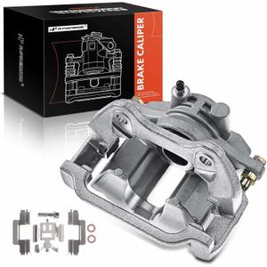 A-Premium Disc Brake Caliper Assembly with Bracket Compatible with Select Cadillac, Chevy and GMC Models - Silverado 1500 2003-2006, Sierra 1500 2003-2007, DeVille, DTS - Rear Right Passenger