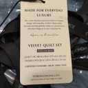 EVERGRACE Velvet Quilt Set King Size, Luxurious Soft Striped Channel Bedding Set, Lightweight Velvet Comforter for All Season, Oversized Bedspread Coverlet with 2 Matching Shams, Stormy Blue