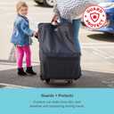 J.L. Childress Wheelie Car Seat Bag - Travel Bag for Airplane, Fits Most Baby & Infant Car Seats, Boosters, & Carriers, Airport Accessories for Gate Check or Baggage Check, Dual Rubber Wheels - Black