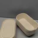 [100% Eco-Friendly] 34 oz Disposable Food Containers with Lids Sugarcane Pulp Take Out Containers, Biodegradable Lunch Box, Compostable and Microwave Safe To-Go Boxes for Meal Prep Pack of 50