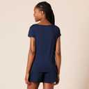 Amazon Essentials Women's Jersey Regular-Fit Short-Sleeve Boat-Neck T-Shirt, Pack of 2