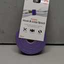 Reusable Fastening Tape Cable Ties 3/4 Inch Double Side Hook Roll (25 Yard, Purple)