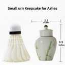 Small Urn Ashes Keepsake- 3 .5 inches Ceramic Mini urnCapacity 5 Cubic inches Memorial Funeral urn for Human, Adult, Child, Pets - Qnty 1