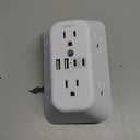 Addtam Surge Protector Outlet Extender, 6-Outlet Splitter with 4 USB Wall Charger(2 USB-C Ports), Multi Plug Wall Outlet 1800J Power Strip for Home Office Dorm Room Essentials (NO PD, White)