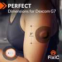 Fixic G7 Over Patches - 25 Pack - Premium Adhesive Patches Compatible with Dexcom G7 & Stelo CGMs - Waterproof Adhesive - Pre-Cut Back Paper - Long Fixation for Your Sensor! (Upgraded, Coffee)