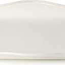 Heritage Scroll Rectangular Platter Elegant 14" x 10" Stoneware Serving Tray with Sculpted Edges Ivory Glazed Classic Serveware for Entertaining, Holidays, or Home Dcor
