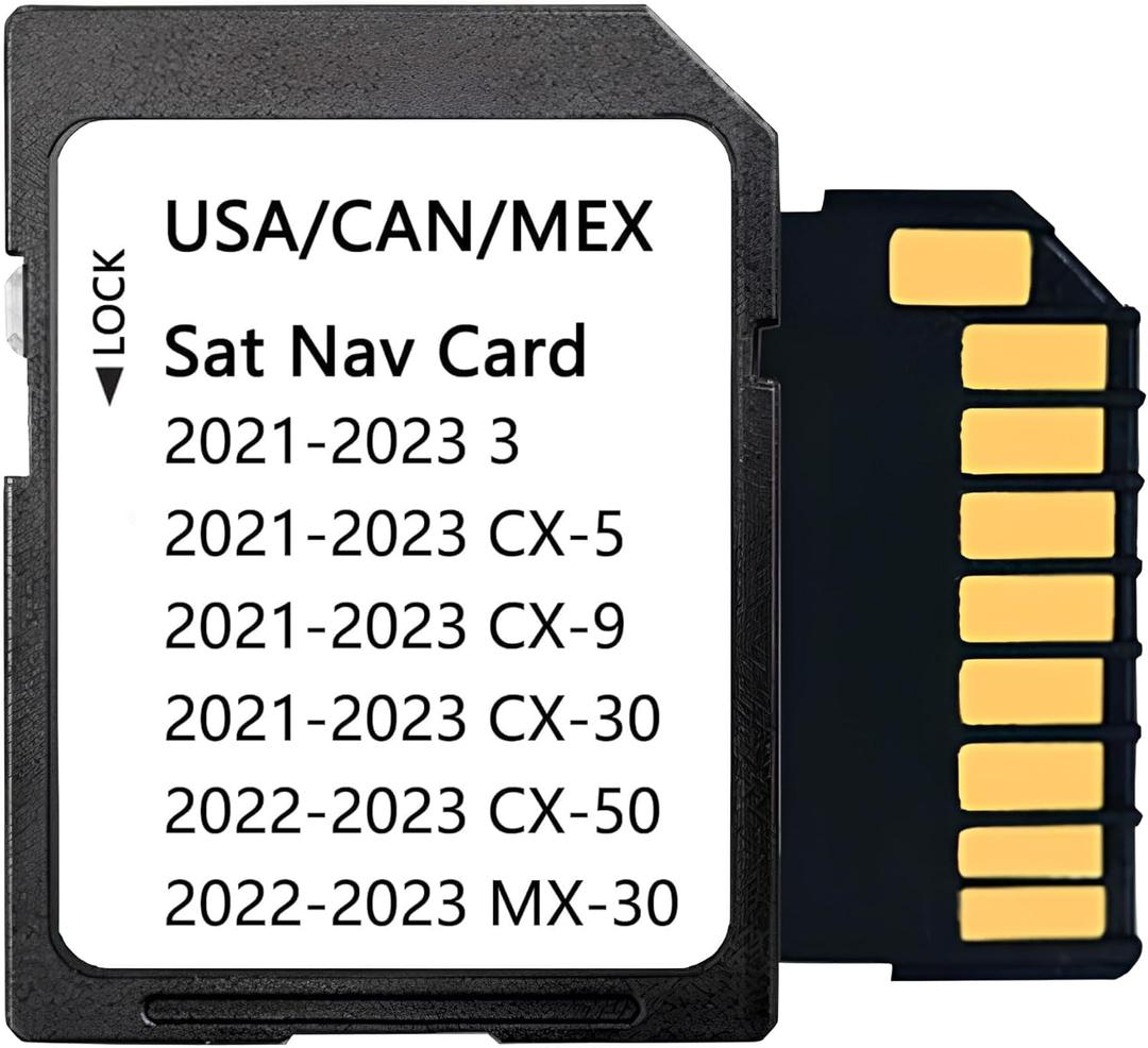 Latest Map Navigation SD Card TD2K-66-EZ1 Compatible with 2021-2023 3 / CX-5 / CX-9 / CX-30, 2023-2024 CX-50, 2022-2023 MX-30, USA/Canada/Mexico Maps
