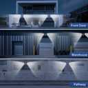 SUNLONG Solar Lights Outdoor Waterproof Motion Lights Separate Solar Panel 16.4 Ft Wires Multi Modes Optional Sensor Light for Courtyard Wall Garage Balcony Walkway (Black)