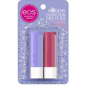 eos Holiday Lip Balm Sticks, Sugar Plum Spritz & Candy Apple, Limited Edition Lip Care, Stocking Stuffers, Natural Shea Butter, 0.14 oz, 2-pack